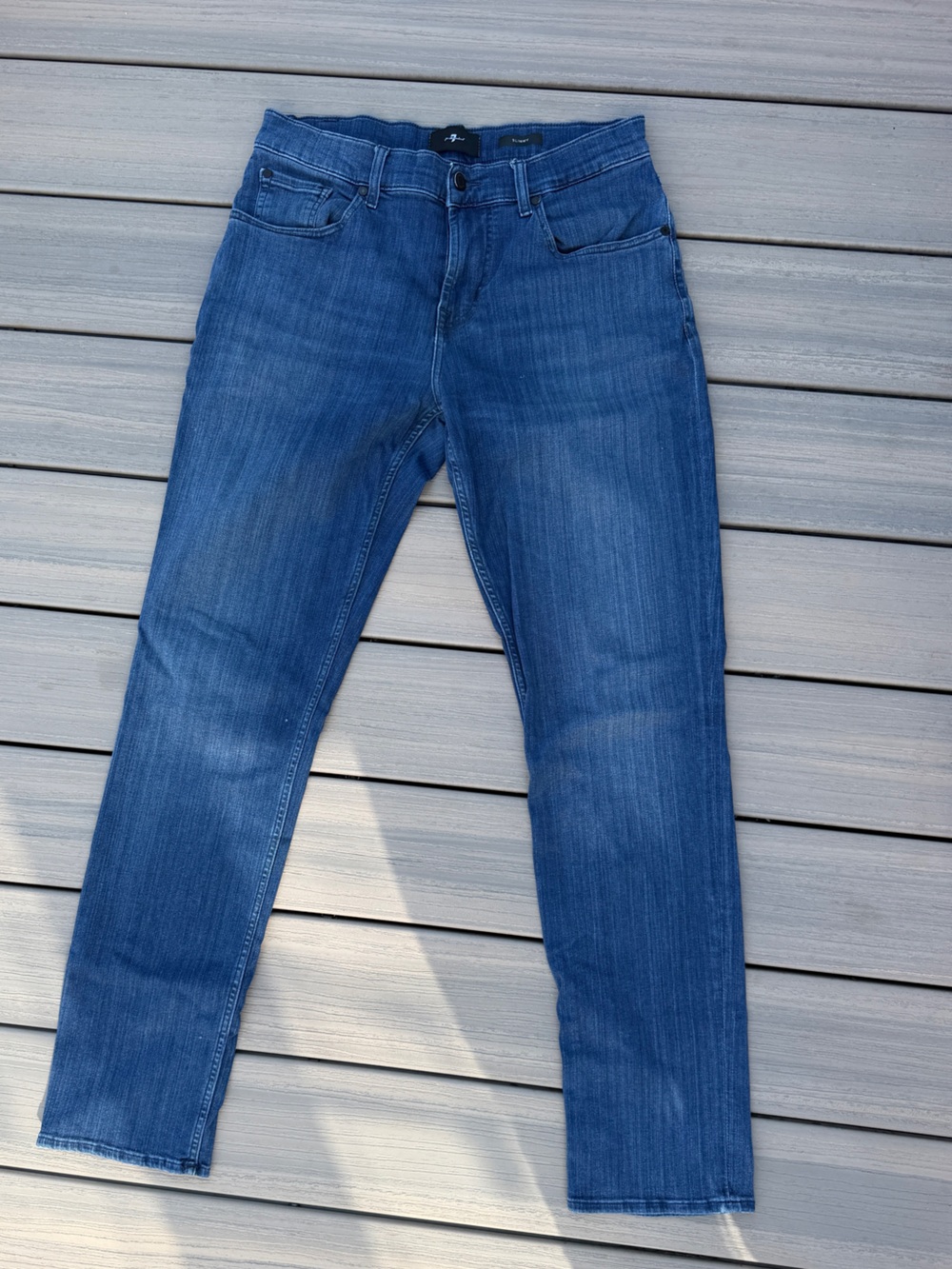 7 For All Mankind Men’s Slimmy Jeans - Medium Blue (33x32)